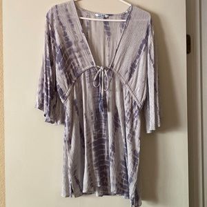 Blue island bathing suit cover up